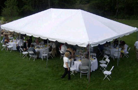 20x30 Frame tent for a wedding reception