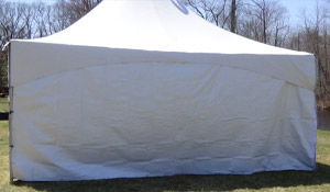 Tent with solid sides